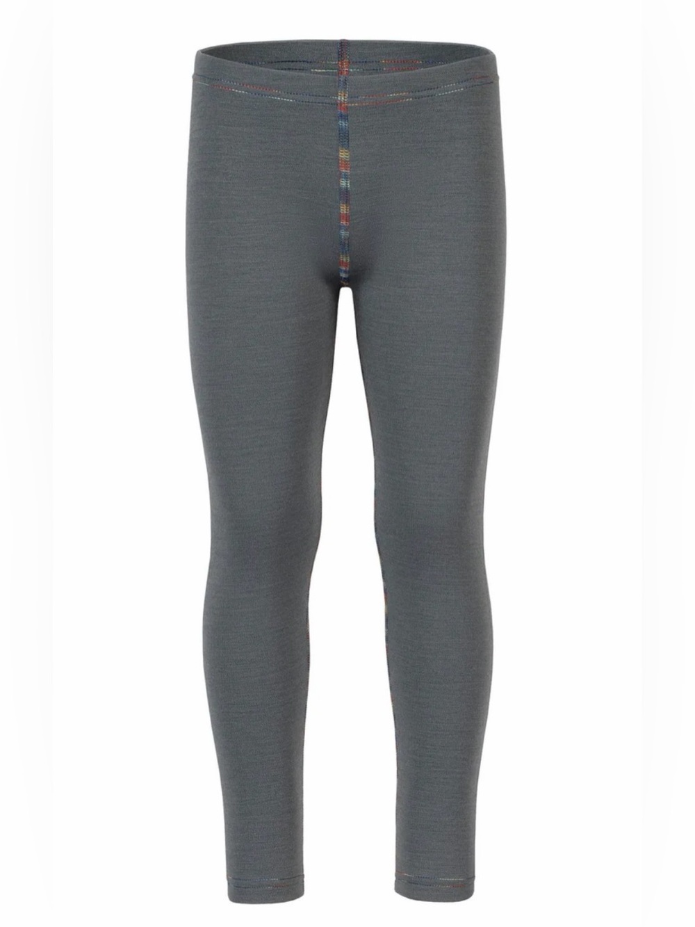 Menique Kids 250 Perfect Gray with Rainbow‎ Stitching Merino Pants Size 4-5